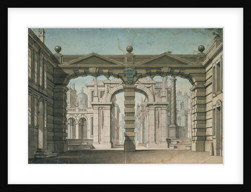 Set design for the world premiere performance of 'Idomeneo', by Wolfgang Amadeus Mozart in Munich, 1781 by Lorenzo I Quaglio