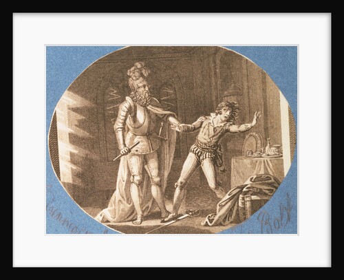 Don Giovanni and the statue of the Commandantore that has come to life by Austrian School