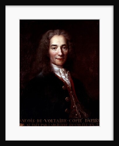 Voltaire, copy after painting by Nicolas de Largilliere by Catherine Lusurier