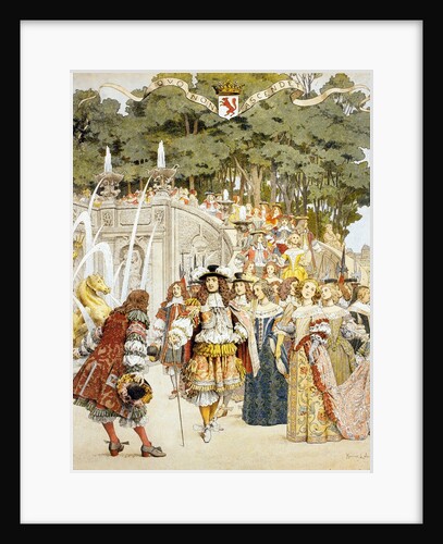 Nicolas Fouquet receiving King Louis XIV at the Chateau de Vaux Le Vicomte, France, 17th August 17 1661 by Maurice Leloir