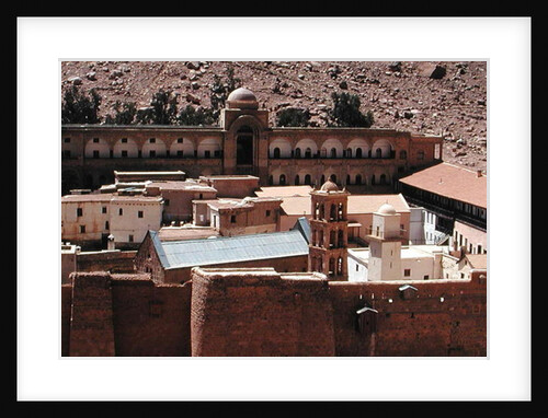 View of the complex of the Sacred Monastery of the God-Trodden Mount Sinai by Byzantine School