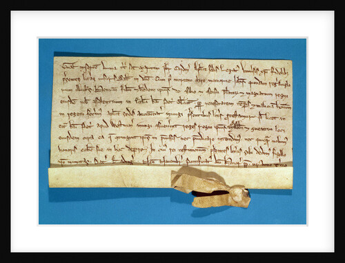 A formal protest over the anointment of Henry III in Gloucester, written by the Papal Legate, Cardinal Gualo, 1218 by Italian School