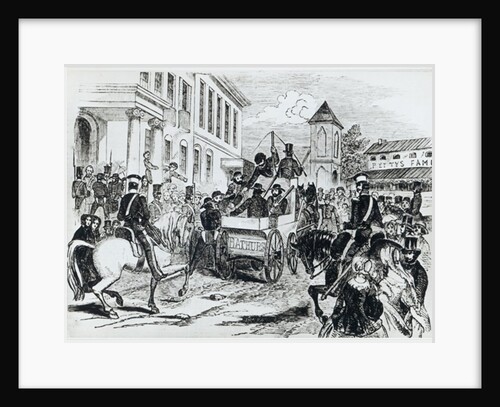 Arrival of the Government Conveyance at the Colonial Treasury, Sydney, on 21st August 1851 by Marshall Claxton