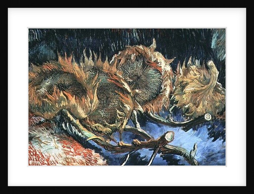 Four sunflowers gone to seed, 1887 by Vincent van Gogh