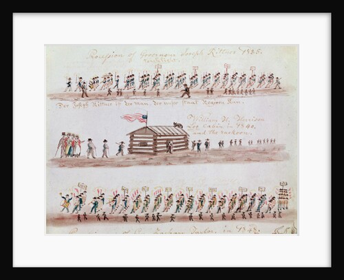 Three sketches depicting events in American history by Lewis Miller