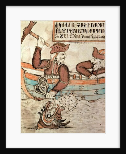 Thor fishing for the serpent of Midgard by Icelandic School