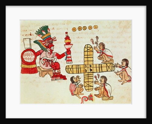Gambling Patoli and the god, Xochipilli by Aztec