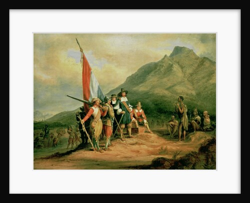 The Landing of Jan van Riebeeck 6th April 1652, 1850 by Charles Bell