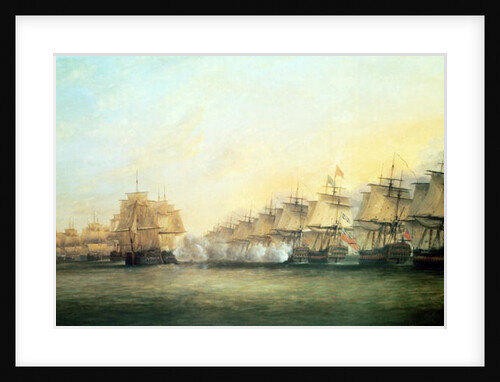 The fourth action off Trincomalee between the English under Admiral Sir Edward Hughes and the French under M. de Suffren, 1782 by Dominic Serres