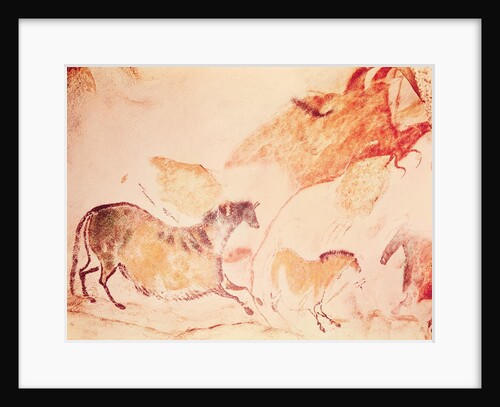 Rock painting of horses, c.17000 BC by Prehistoric Prehistoric