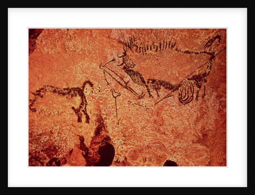 Rock painting of a hunting scene, c.17000 BC by Prehistoric Prehistoric