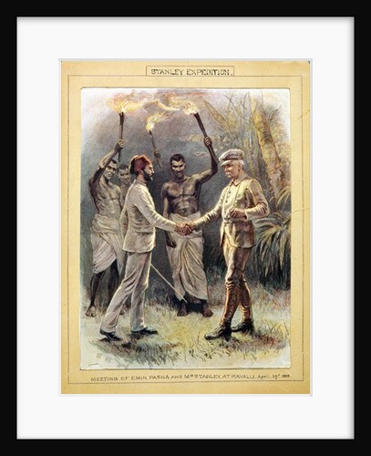 The meeting of Emin Pasha and Mr Stanley at Kavalli, 29th April, 1888 by Anonymous