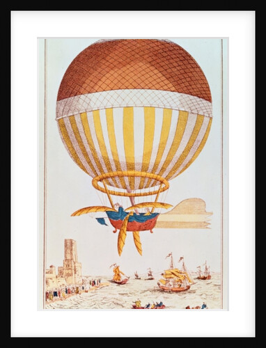 The First Channel Crossing by Air of Jean Pierre Francois Blanchard and John Jeffries, 1785 by French School