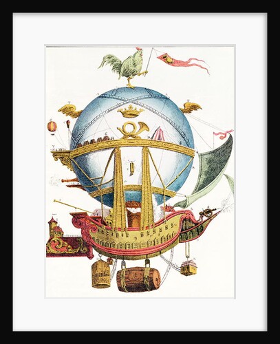 La Minerve cartoon of French 'air vessel', early 19th century by Anonymous