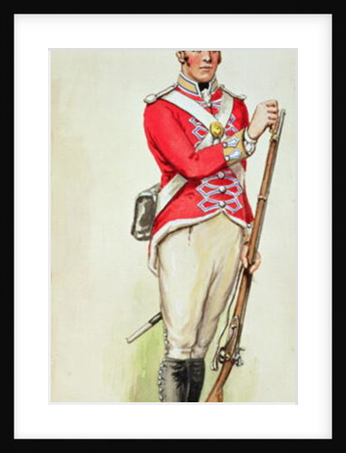 British soldier in Napoleonic times carrying a musket by English School