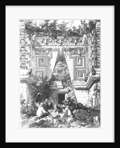 Ruins of a Mayan temple, 19th century by Anonymous