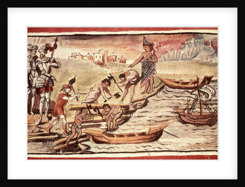 Mexican Indian boatbuilders by Spanish School