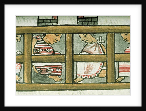 Ms Palat. 218-220 Book IX Aztec prisoners by Spanish School
