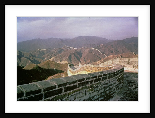 The Great Wall of China stretching over the mountains, built in the Ming dynasty by Anonymous