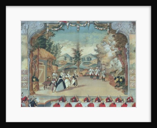 Joseph Haydn at the first performance of his opera 'L'Incontro Improvviso' in the Esterhazy theatre, 29th August 1775 by Pietro Travaglia