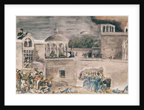 American troops under General Doniphan storm the Bishop's Palace in Monterrey, c.1846 by Private Samuel Chamberlain