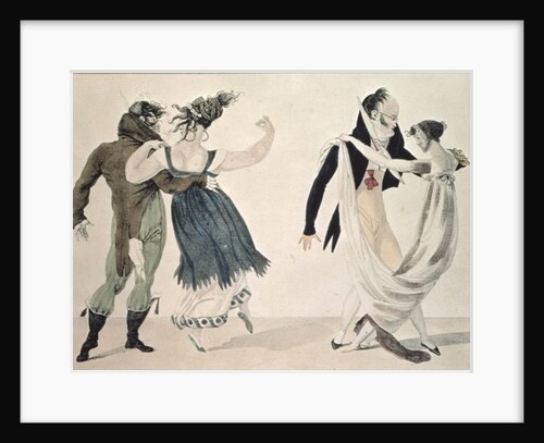 Good Form, No. 1: The Waltz, satirical cartoon, c.1820 by French School