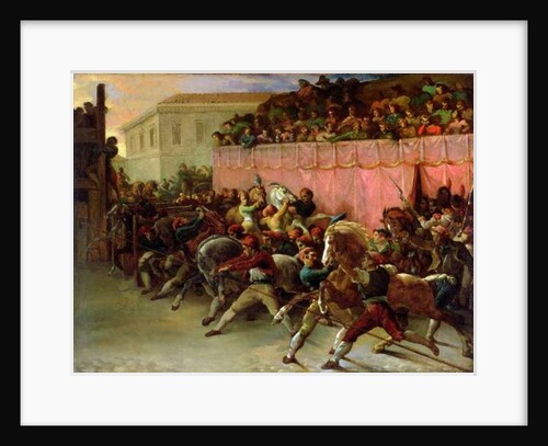 The Riderless Racers at Rome, 1817 by Theodore Gericault