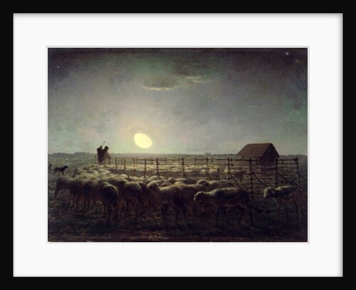 The Sheepfold, Moonlight, 1856-60 by Jean-Francois Millet
