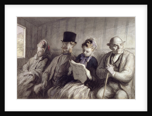 The First Class Carriage, 1864 by Honore Daumier