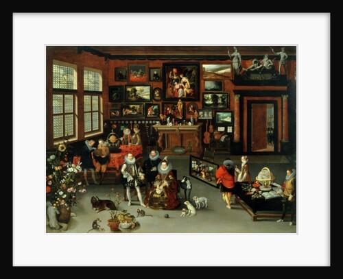 Archduke Albert and Archduchess Isabella Visiting a Collector's Cabinet, c.1621-23 by H. II & Brueghel Jan I Francken