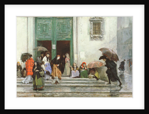 Coming Out of Church, before 1875 by Raimundo de Madrazo y Garreta