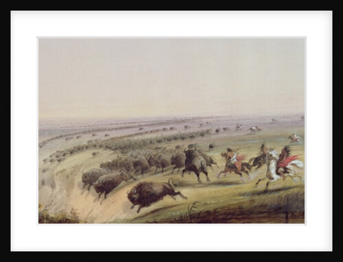 Hunting Buffalo, 1837 by Alfred Jacob Miller