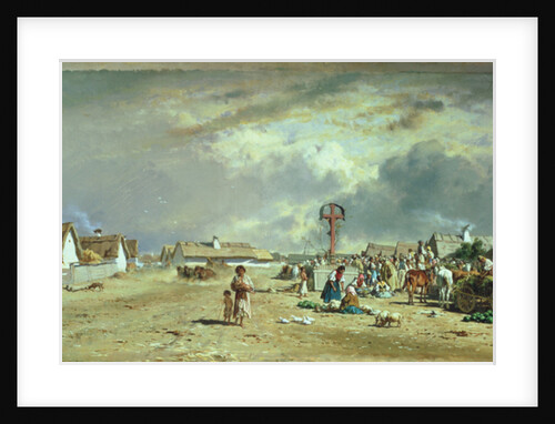 The Market at Szolnok, Hungary by August Xaver Karl von Pettenkofen