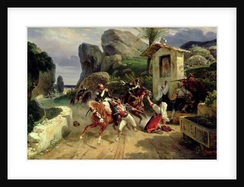 Italian Brigands Surprised by Papal Troops, 1831 by Emile Jean Horace Vernet