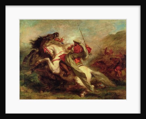 Collision of Moorish Horsemen, 1843-44 by Ferdinand Victor Eugene Delacroix