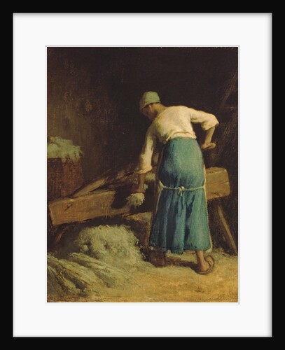Breaking Flax by Jean-Francois Millet