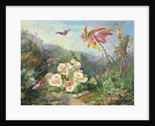 Wild Flowers and Butterfly, 1858 by Jean-Marie Reignier