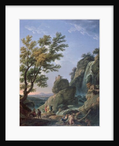 Landscape with Waterfall and Figures, 1768 by Claude Joseph Vernet
