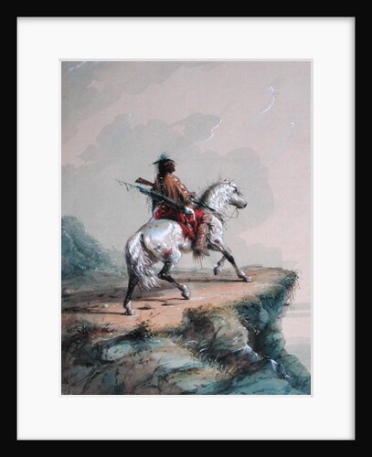 Crow Indian on the Lookout by Alfred Jacob Miller