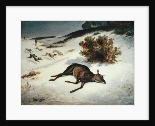 Hind Forced Down in the Snow, 1866 by Gustave Courbet