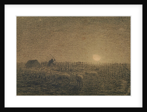 The Shepherd at the Fold by Moonlight by Jean-Francois Millet