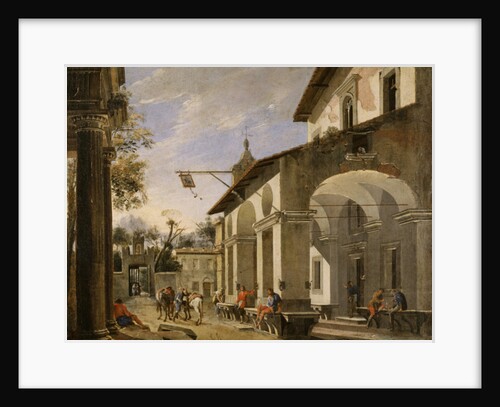 Courtyard of an Inn with Classical Ruins, 1621-47 by Viviano Codazzi