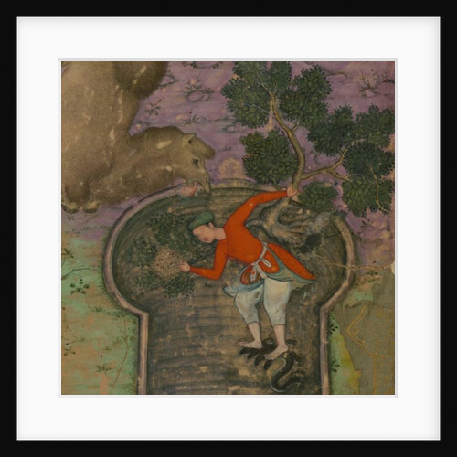 Detail of an illustration from 'Anvār-i Suhaylī, a collection of fables by Ḥusayn ibn ʿAlī', by Khashifi by Indian School