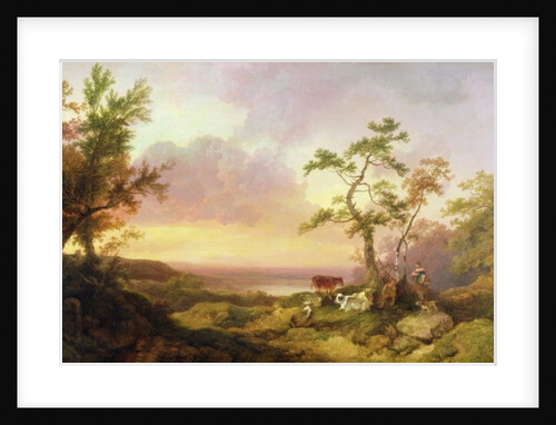 Landscape with Cattle and Peasant, c.1781 by Philip James de Loutherbourg