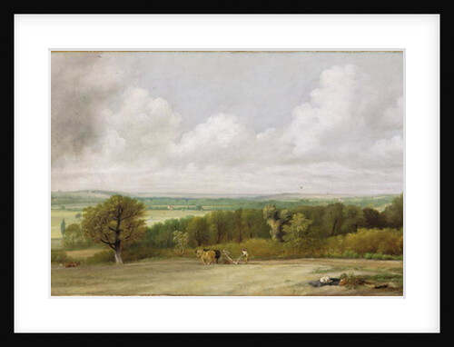 Landscape: Ploughing Scene in Suffolk c.1824 by John Constable