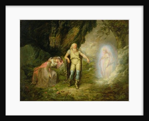 Miranda, Prospero and Ariel by English School