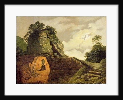 Virgil's Tomb by Moonlight with Silius Italicus, 1779 by Joseph Wright of Derby