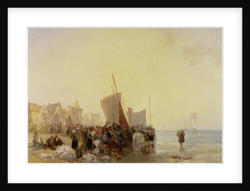 A Fishmarket Near Boulogne, c.1824 by Richard Parkes Bonington