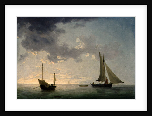 A Lugger and a Smack in Light Airs by Charles Brooking