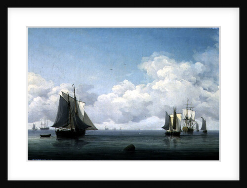 Fishing Boats in a Calm Sea, c.1745-59 by Charles Brooking